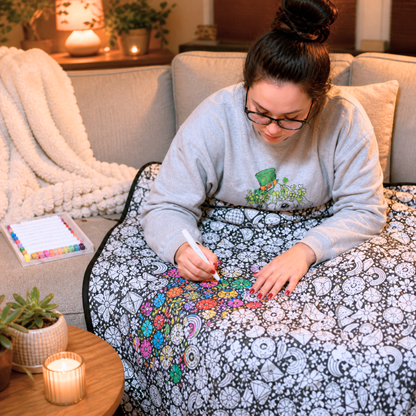 quavely - calming coloring blanket